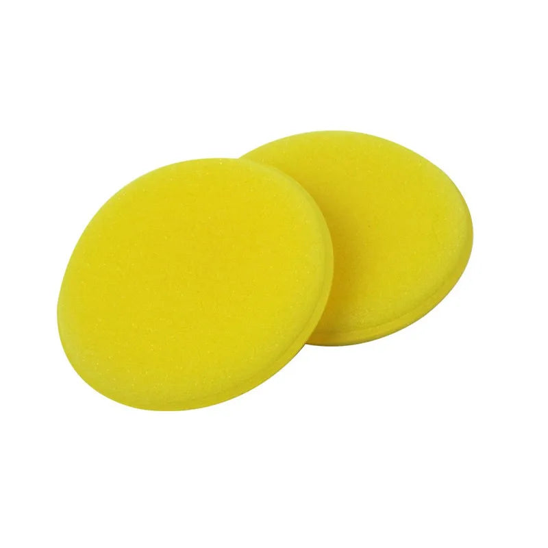 12-Piece Yellow Foam Sponge Set for Car Cleaning & Waxing