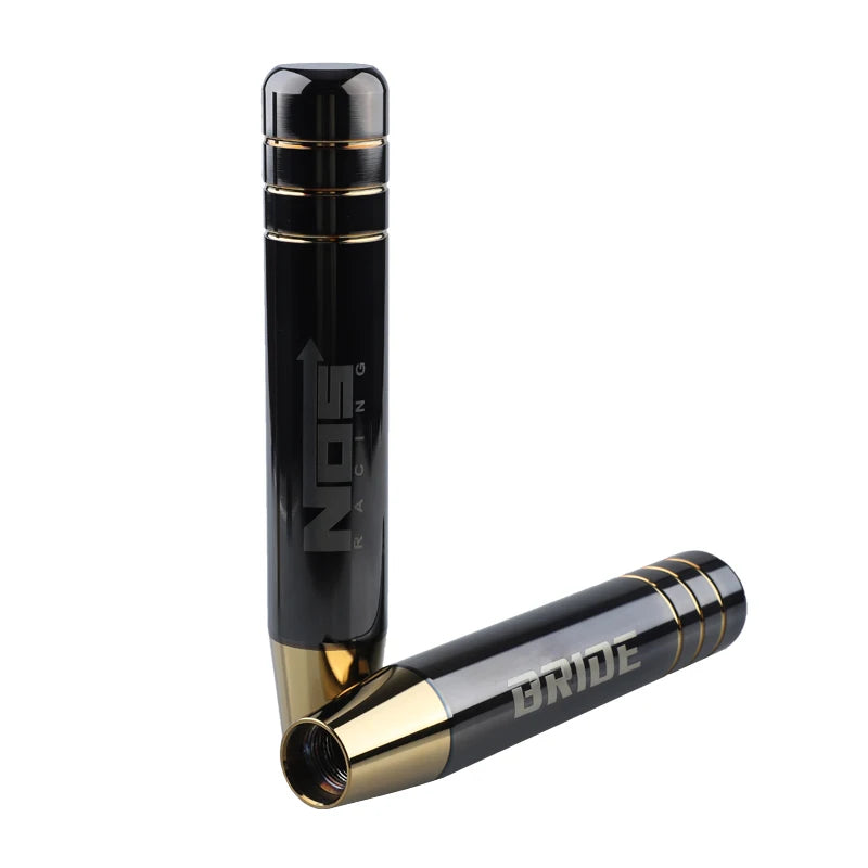 18CM Universal Aluminum Alloy Gear Shift Knob (Gold & Black) - Manual Transmission