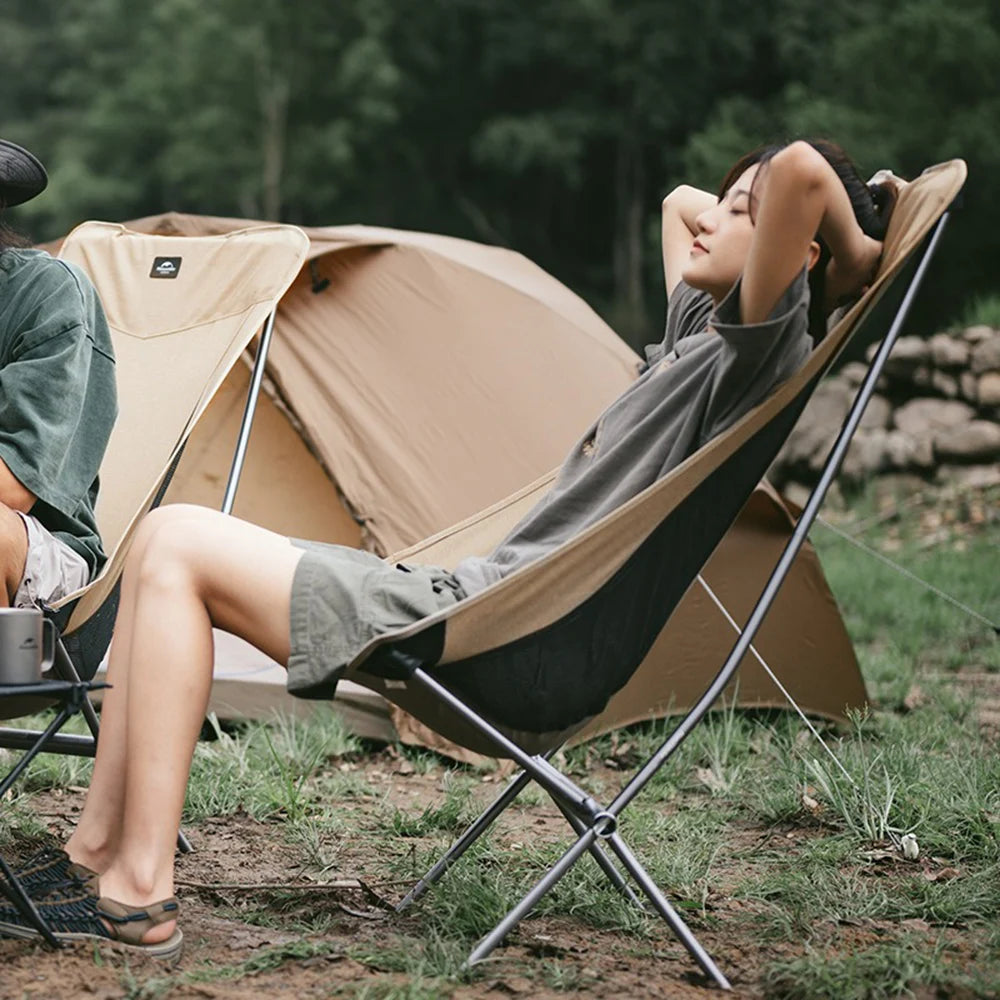 Naturehike Ultralight Folding Moon Chair – Portable Aluminum Alloy Camping Chair (Supports up to 300kg)