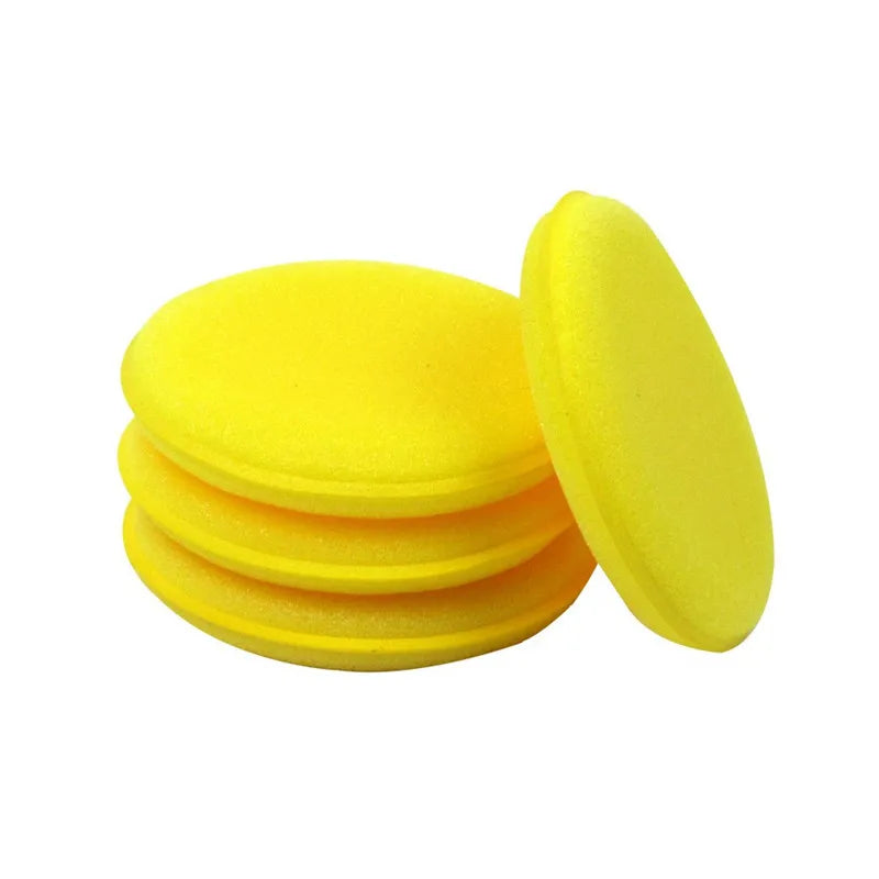 12-Piece Yellow Foam Sponge Set for Car Cleaning & Waxing