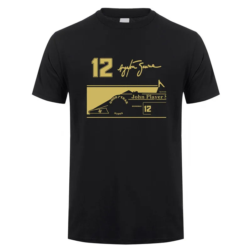 Men's Ayrton Senna Hero T-Shirt - Short Sleeve Casual Cotton Tee