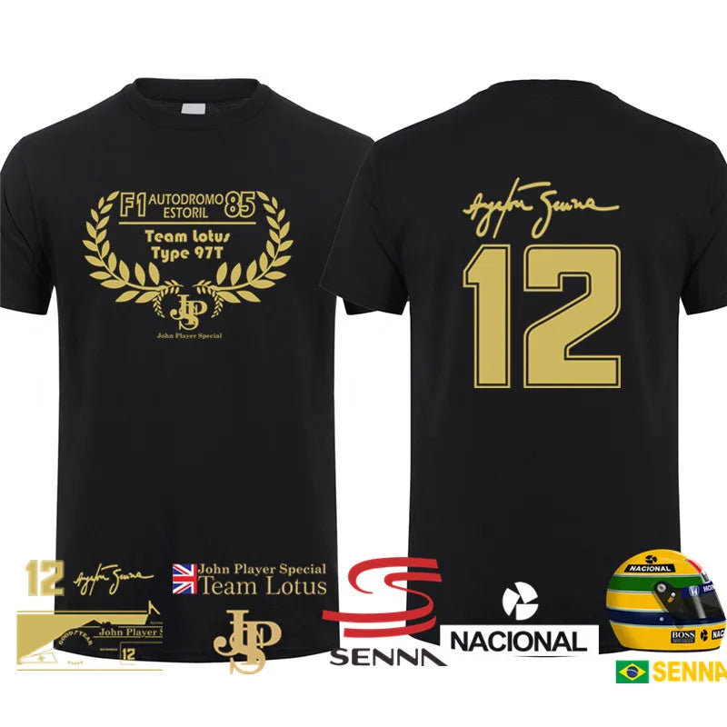 Men's Ayrton Senna Hero T-Shirt - Short Sleeve Casual Cotton Tee