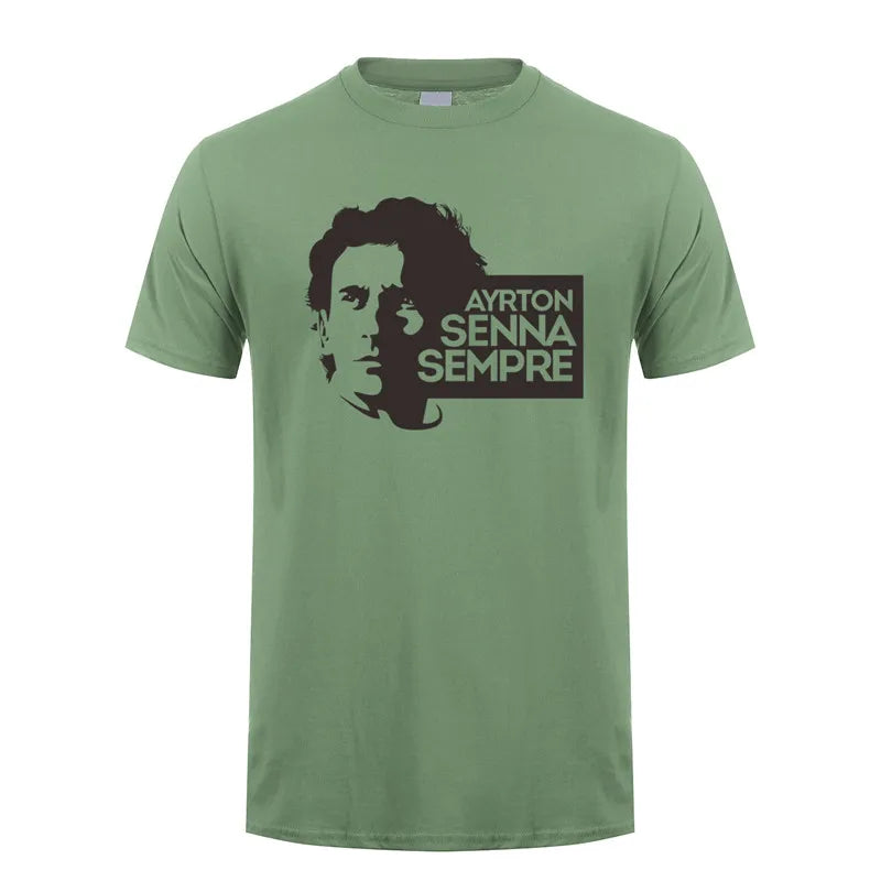 Men's Ayrton Senna Hero T-Shirt - Short Sleeve Casual Cotton Tee