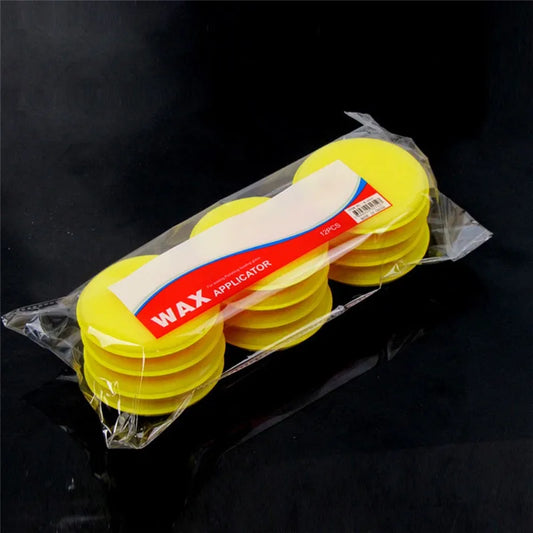 12-Piece Yellow Foam Sponge Set for Car Cleaning & Waxing