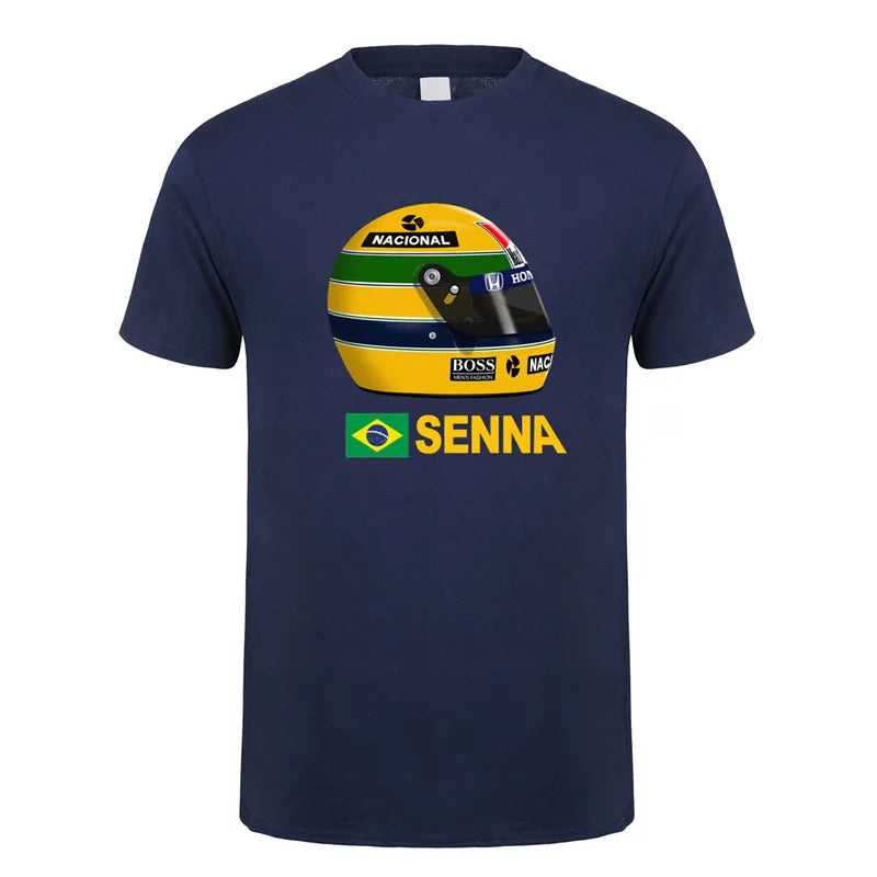 Men's Ayrton Senna Hero T-Shirt - Short Sleeve Casual Cotton Tee