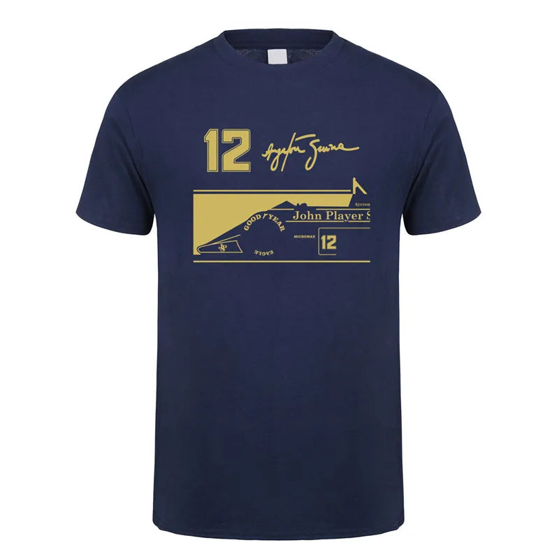 Men's Ayrton Senna Hero T-Shirt - Short Sleeve Casual Cotton Tee