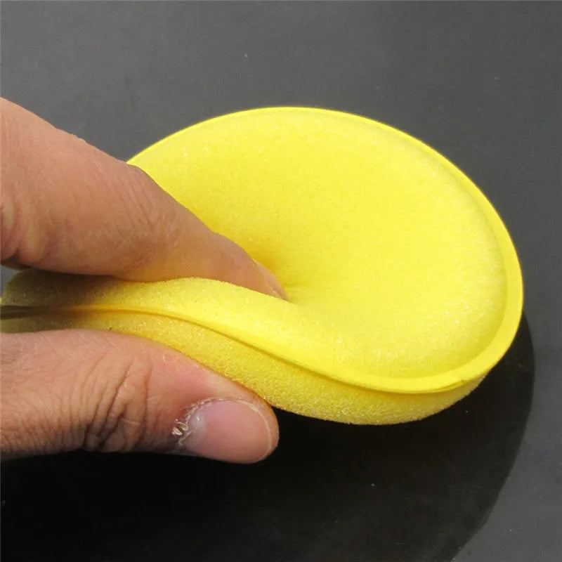 12-Piece Yellow Foam Sponge Set for Car Cleaning & Waxing
