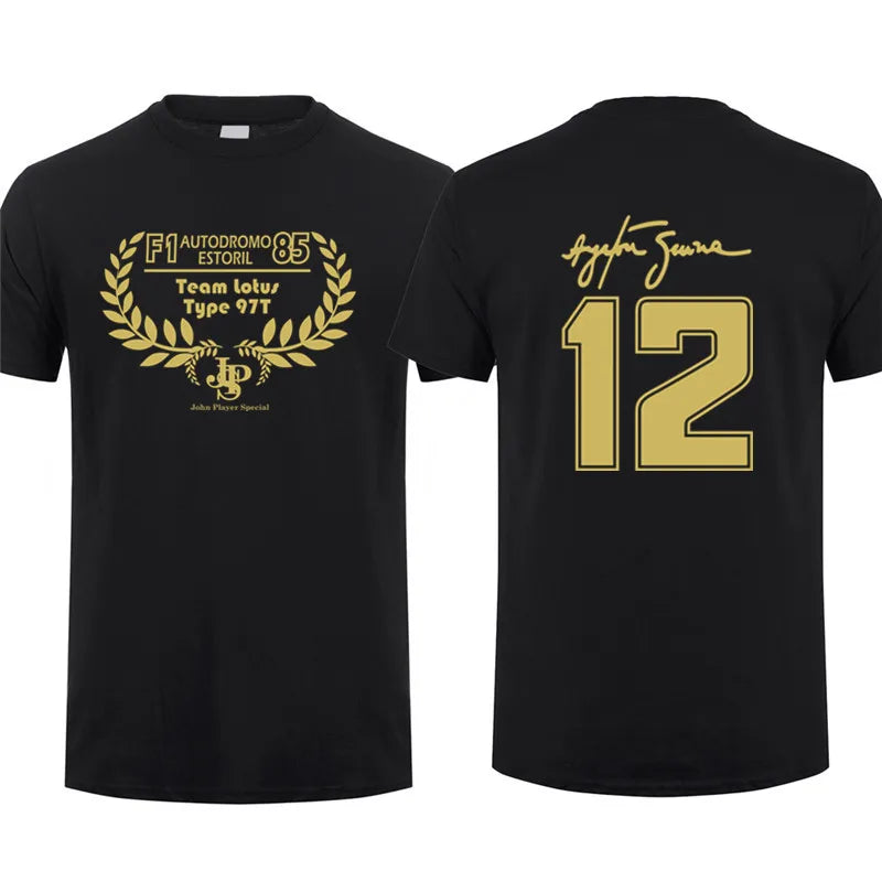 Men's Ayrton Senna Hero T-Shirt - Short Sleeve Casual Cotton Tee