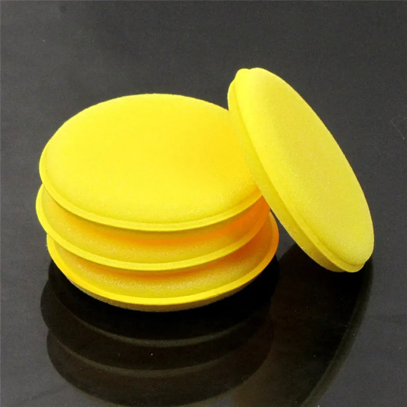 12-Piece Yellow Foam Sponge Set for Car Cleaning & Waxing