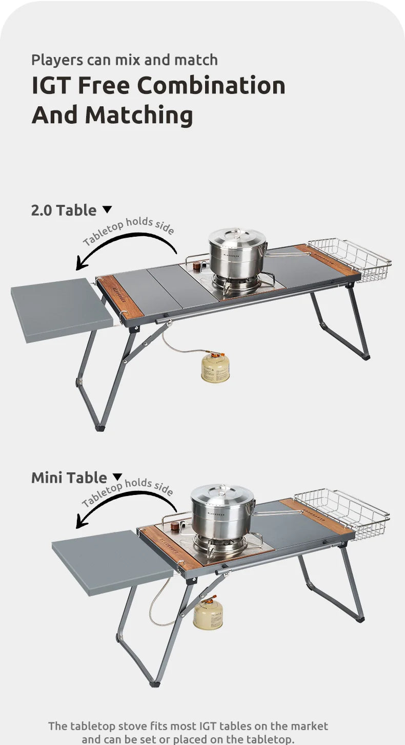 BLACKDEER Traveler-Glacier Modular Folding Camping Table - Lightweight Aluminum Alloy, 2 Sizes Available