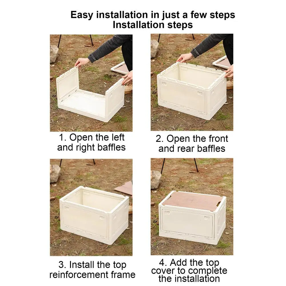 Folding Car Trunk Organizer and Outdoor Camping Storage Box (30L/50L)