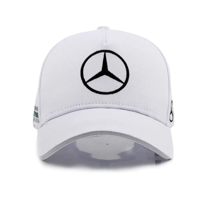 Mercedes-Benz Embroidered Adjustable Baseball Cap - Black/White
