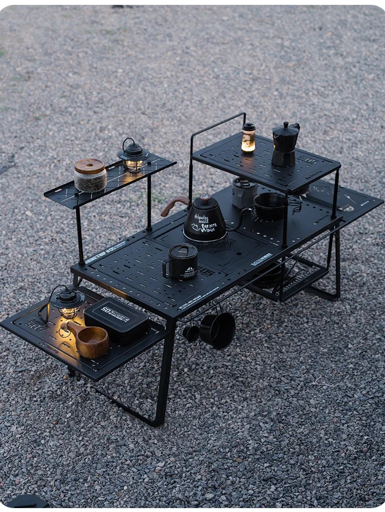 ShineTrip Outdoor IGT Modular BBQ & Camping Table – Portable Folding Aluminum Table Set