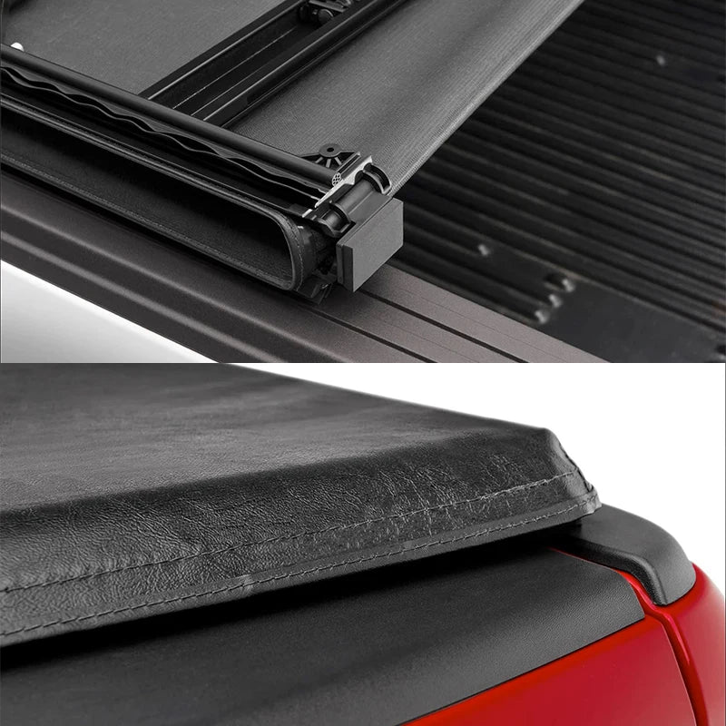 Soft Tri-Fold Tonneau Cover (5.8FT, Black) – Hard Type, Foldable