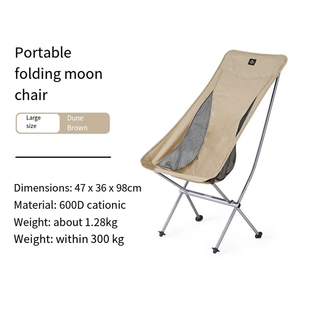 Naturehike Ultralight Folding Moon Chair – Portable Aluminum Alloy Camping Chair (Supports up to 300kg)