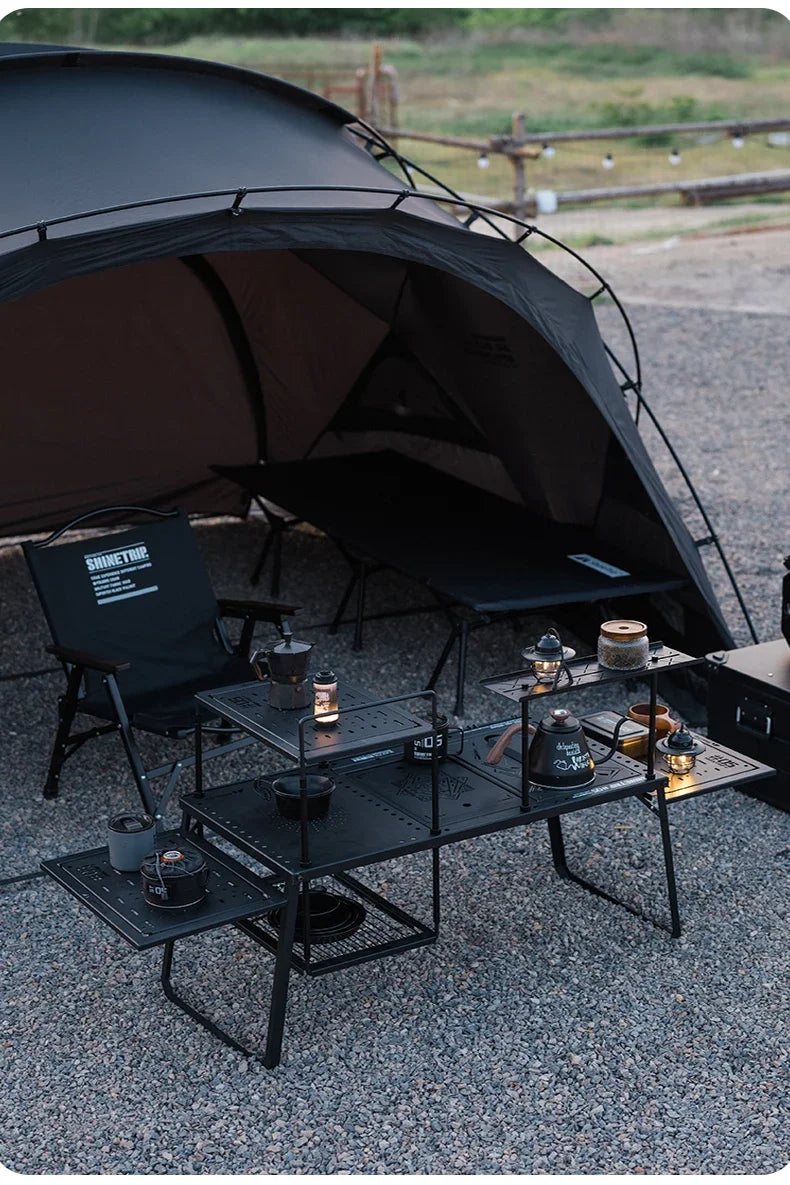 ShineTrip Outdoor IGT Modular BBQ & Camping Table – Portable Folding Aluminum Table Set