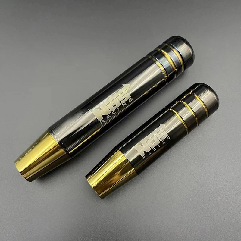 Universal Aluminum Alloy Gear Shift Knob (13cm & 18cm) - Gold & Black