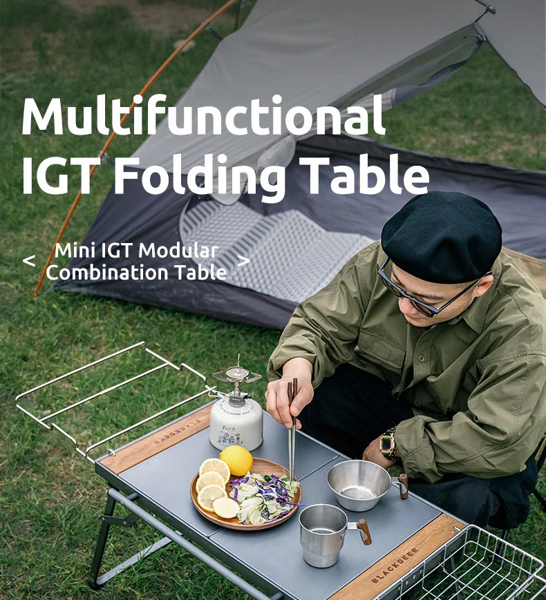 BLACKDEER Traveler-Glacier Modular Folding Camping Table - Lightweight Aluminum Alloy, 2 Sizes Available