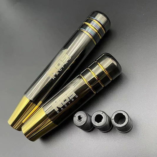 Universal Aluminum Alloy Gear Shift Knob (13cm & 18cm) - Gold & Black