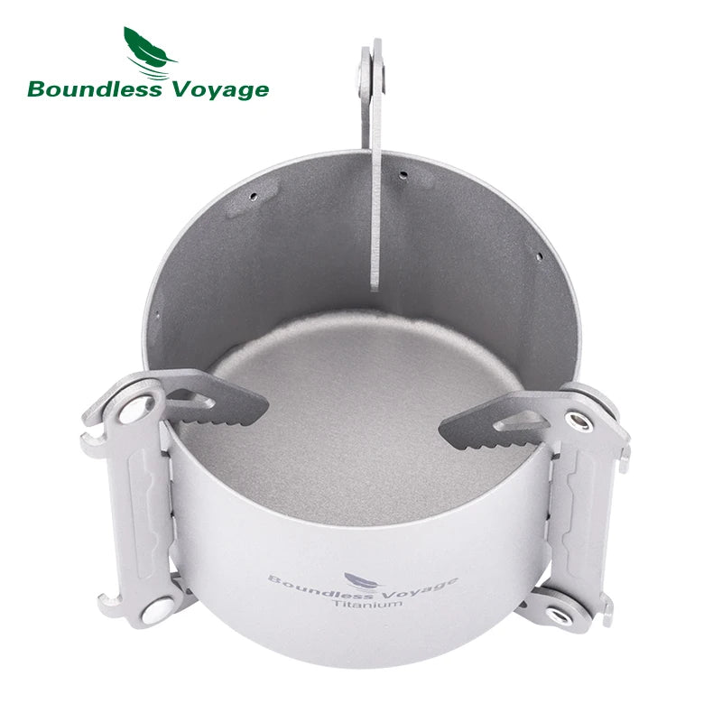 Boundless Voyage Titanium Alcohol Stove - Lightweight, 80ml Capacity, 40-Minute Burn Time