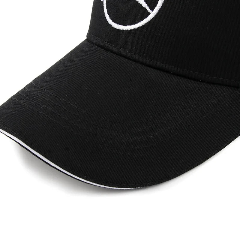 Mercedes-Benz Embroidered Adjustable Baseball Cap - Black/White