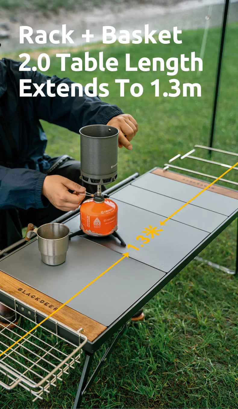BLACKDEER Traveler-Glacier Modular Folding Camping Table - Lightweight Aluminum Alloy, 2 Sizes Available