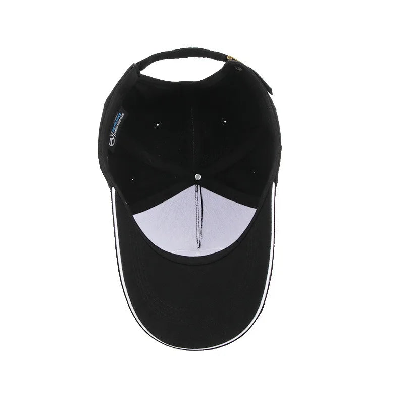 Mercedes-Benz Embroidered Adjustable Baseball Cap - Black/White