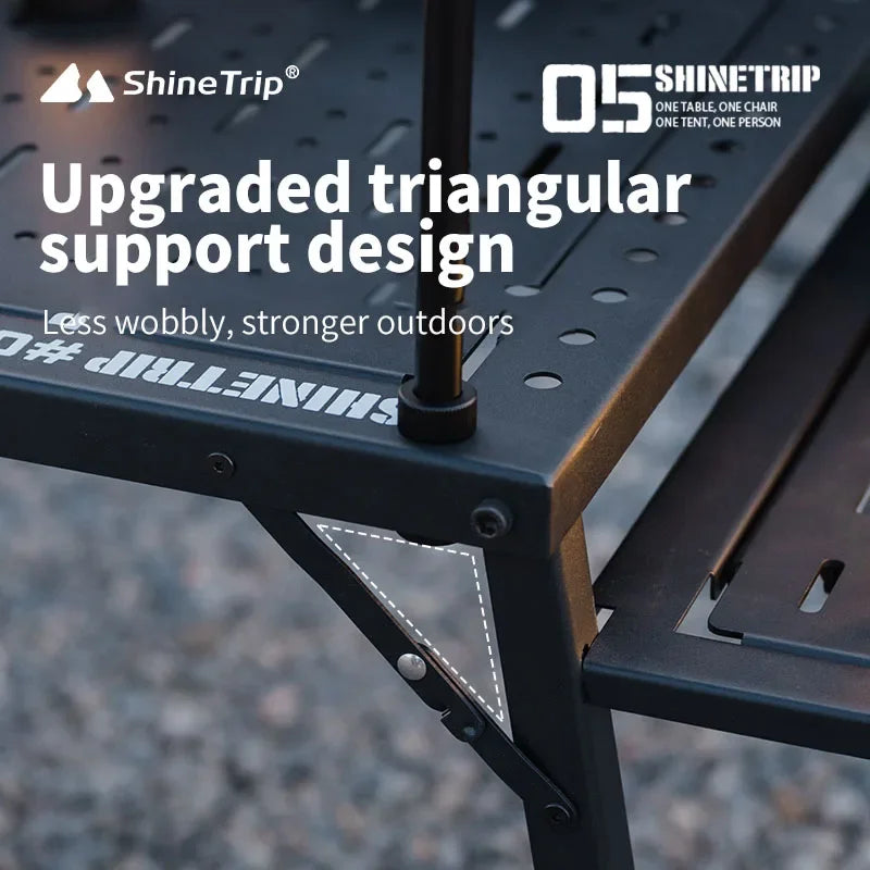 ShineTrip Outdoor IGT Modular BBQ & Camping Table – Portable Folding Aluminum Table Set