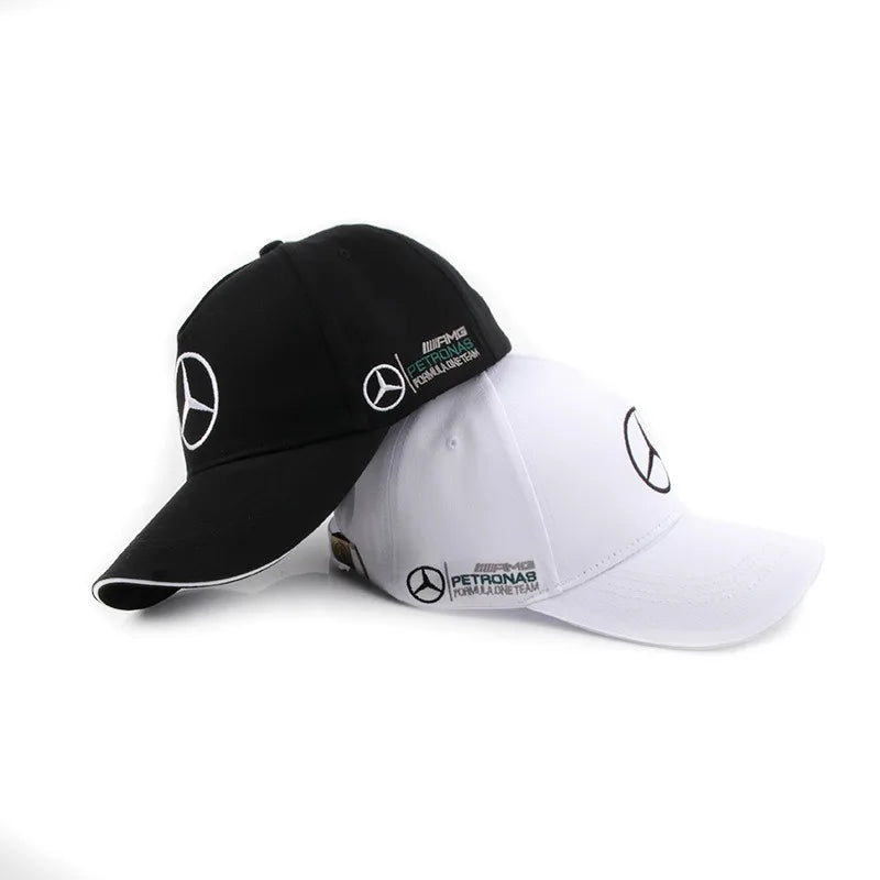 Mercedes-Benz Embroidered Adjustable Baseball Cap - Black/White