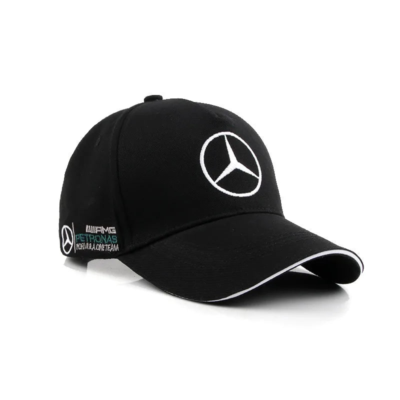Mercedes-Benz Embroidered Adjustable Baseball Cap - Black/White