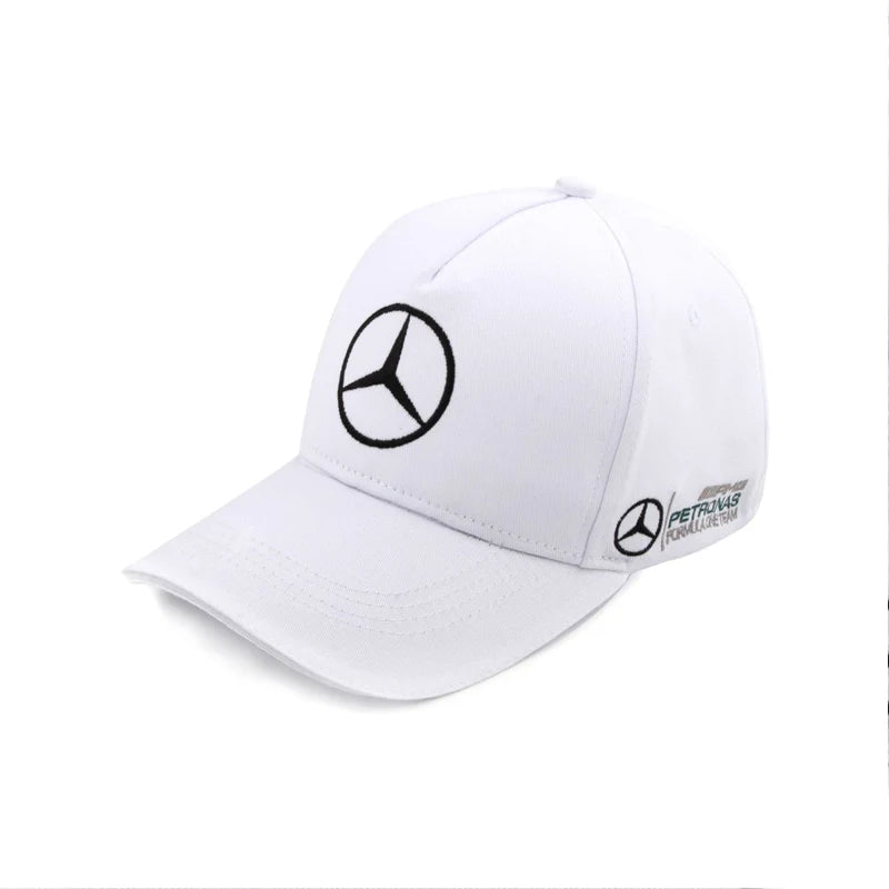 Mercedes-Benz Embroidered Adjustable Baseball Cap - Black/White