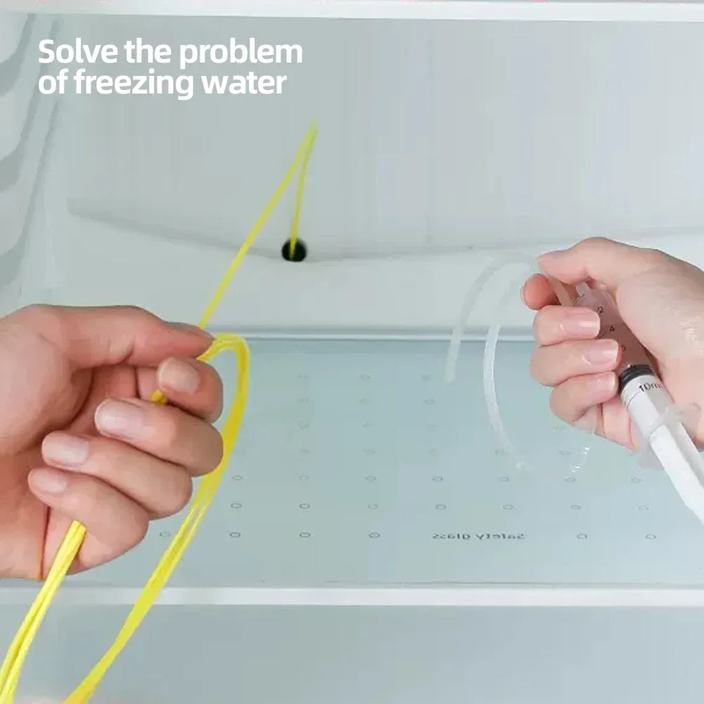 Flexible Car Drainage Cleaning Brush - 2.3m POM Nylon Pipe Cleaner with Pull Ring