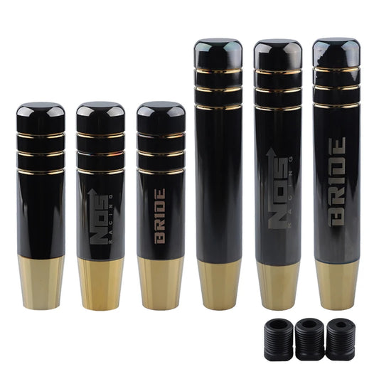 18CM Universal Aluminum Alloy Gear Shift Knob (Gold & Black) - Manual Transmission