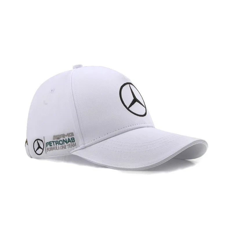 Mercedes-Benz Embroidered Adjustable Baseball Cap - Black/White