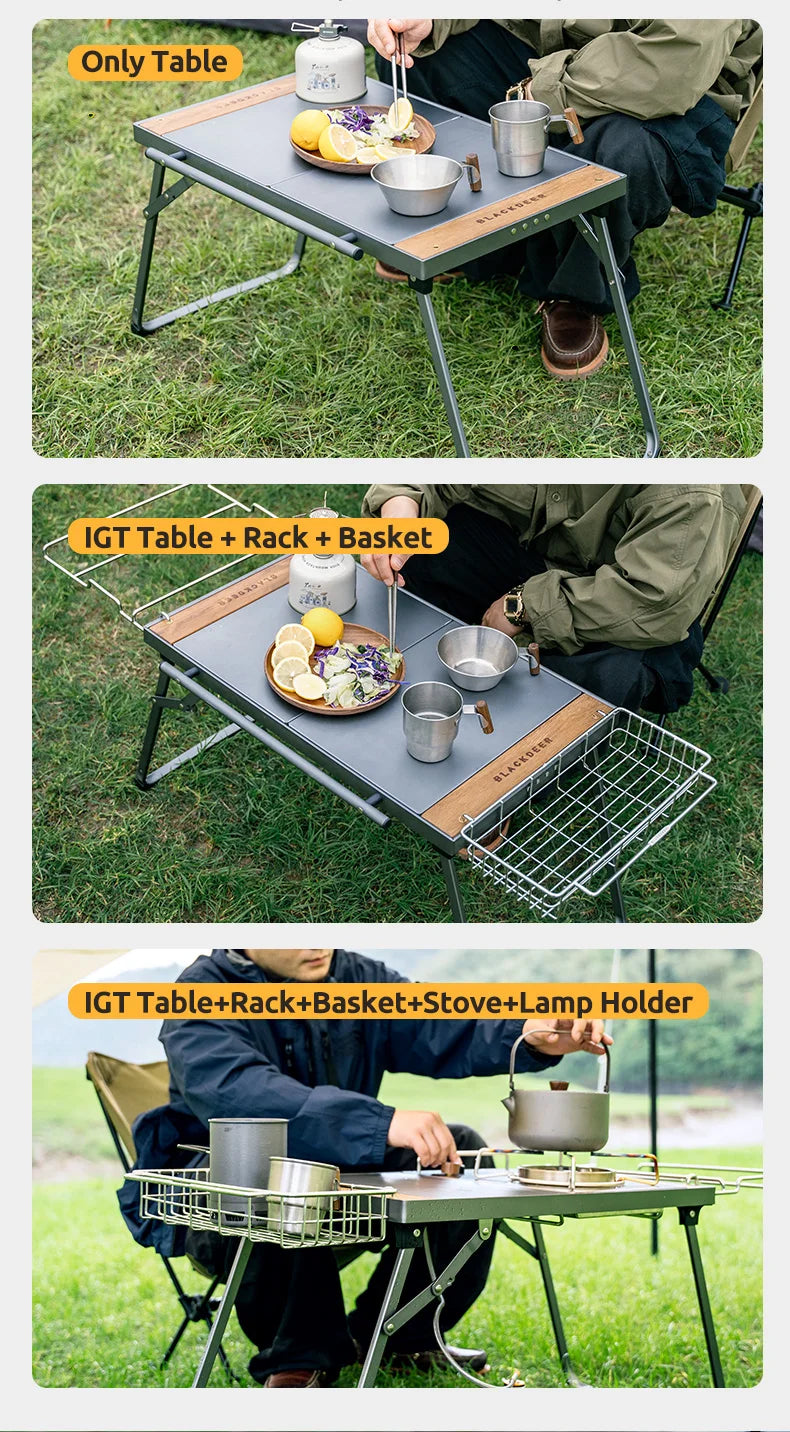 BLACKDEER Traveler-Glacier Modular Folding Camping Table - Lightweight Aluminum Alloy, 2 Sizes Available