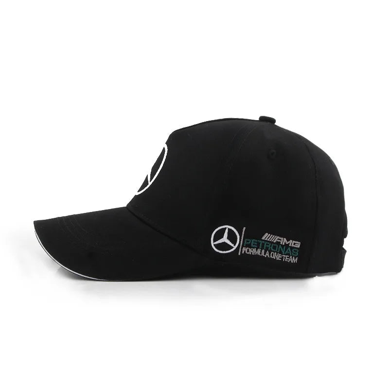 Mercedes-Benz Embroidered Adjustable Baseball Cap - Black/White