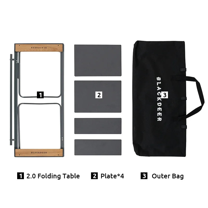 BLACKDEER Traveler-Glacier Modular Folding Camping Table - Lightweight Aluminum Alloy, 2 Sizes Available