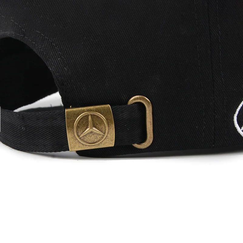Mercedes-Benz Embroidered Adjustable Baseball Cap - Black/White