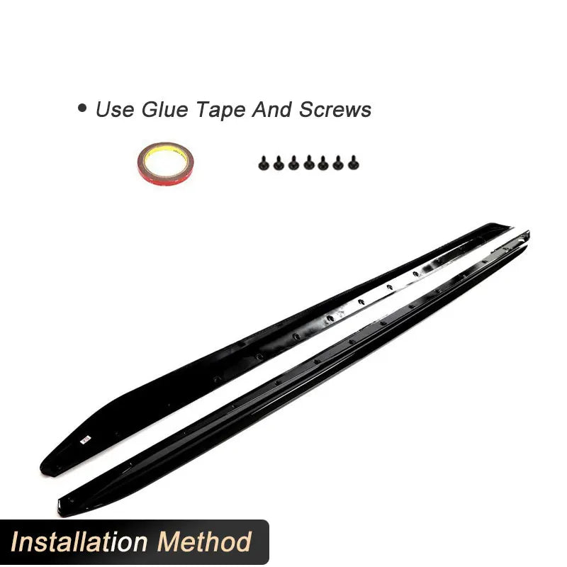 ABS Gloss Black Side Skirt Extensions for BMW 3 Series G20 LCI M-Sport 4-Door (2023-2024)