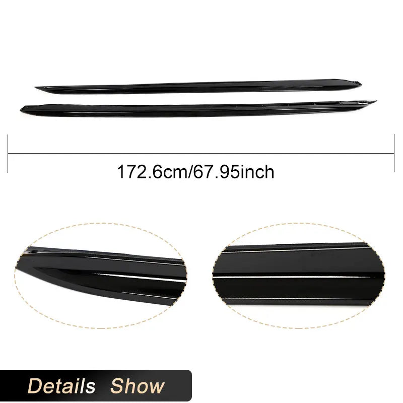 ABS Gloss Black Side Skirt Extensions for BMW 3 Series G20 LCI M-Sport 4-Door (2023-2024)