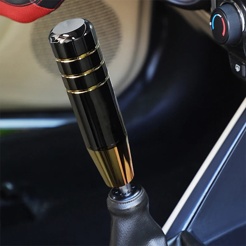 Universal Aluminum Alloy Gear Shift Knob (13cm & 18cm) - Gold & Black