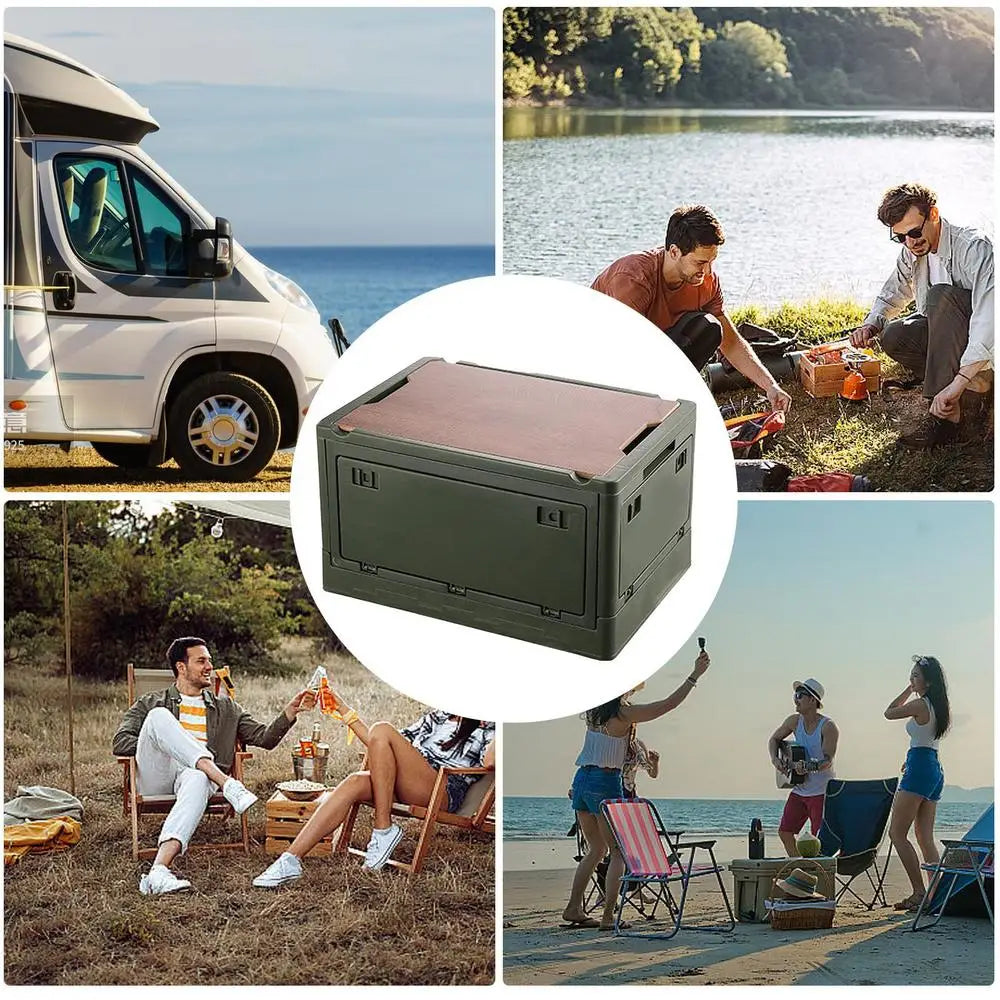 Folding Car Trunk Organizer and Outdoor Camping Storage Box (30L/50L)