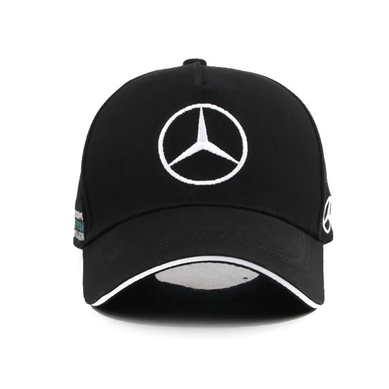 Mercedes-Benz Embroidered Adjustable Baseball Cap - Black/White