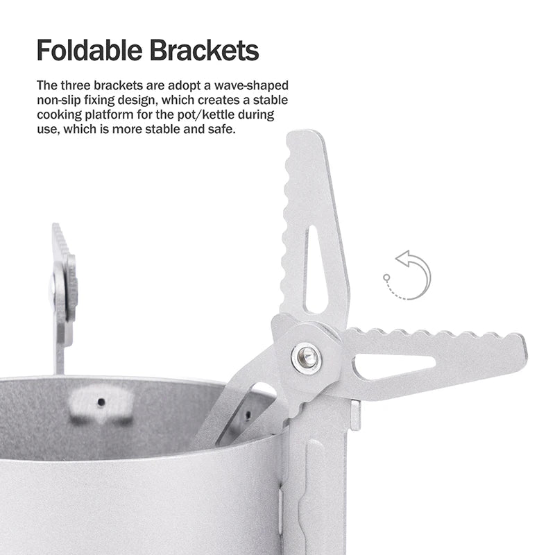 Boundless Voyage Titanium Alcohol Stove - Lightweight, 80ml Capacity, 40-Minute Burn Time